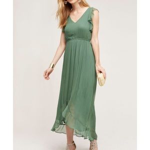 Anthropologie green dress (HD in Paris)